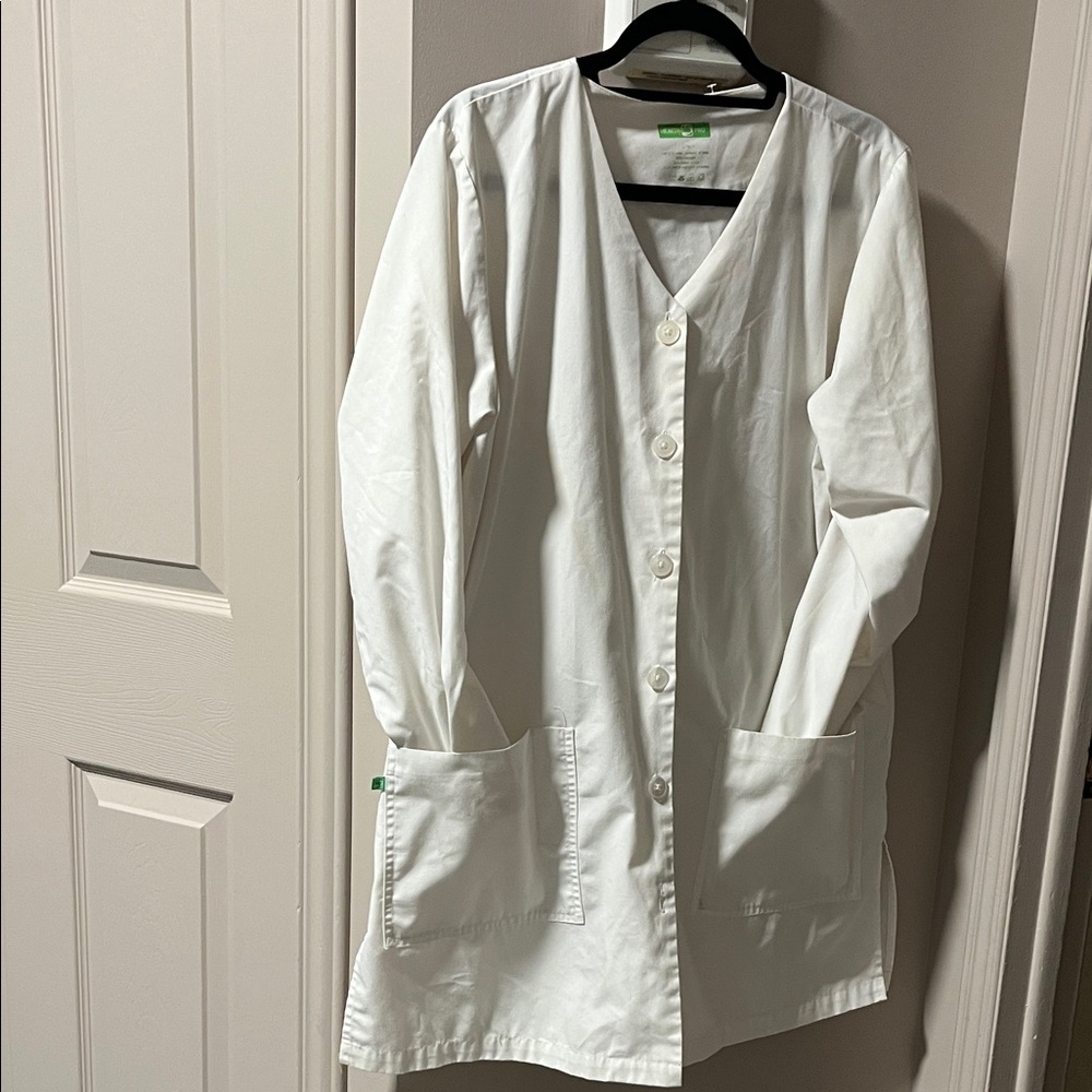 White Button-Up Women's Coat